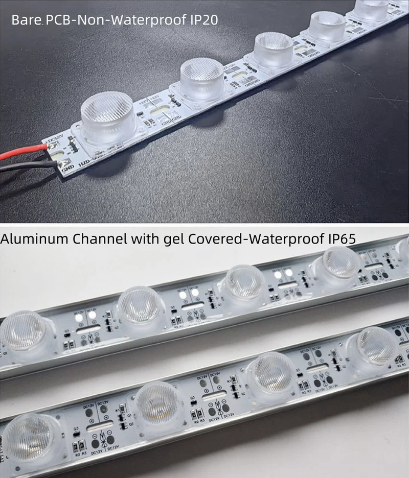 1M DC12V High Brightness Rigid LED Strip Light – 22W | SMD3030 18LEDs/M | 25mm PCB | Warm White / Natural White / Daylight White / Cool White | IP00 / IP65 | for Side-Emitting Light Box | 10 / 50PCS