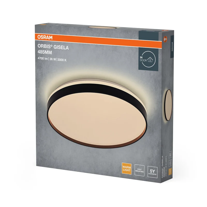 OSRAM Orbis Gisela 485 mm 36W 830 Noir