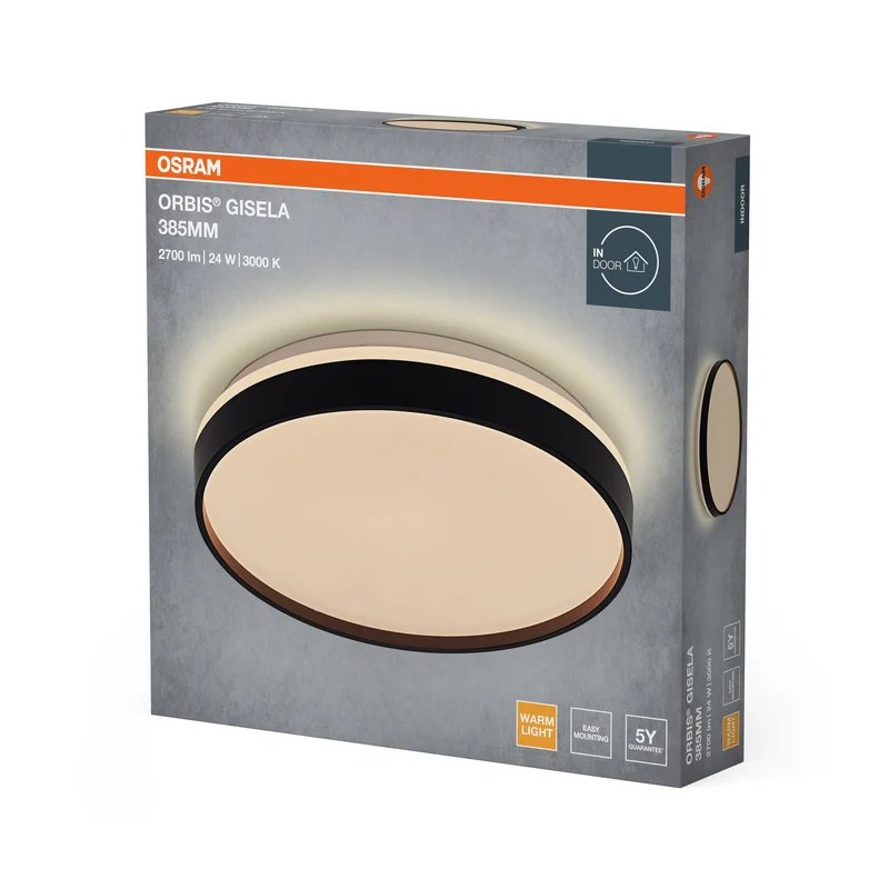 OSRAM Orbis Gisela 385 mm 24W 830 Noir