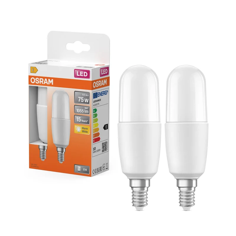 OSRAM LED PCR CLASSIC Ampoule stick 9,5W 827 Mate E14