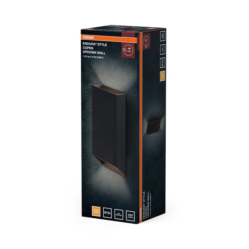 OSRAM ENDURA® Style Applique murale extérieure Copen Up-Down 10W IP54 Gris foncé