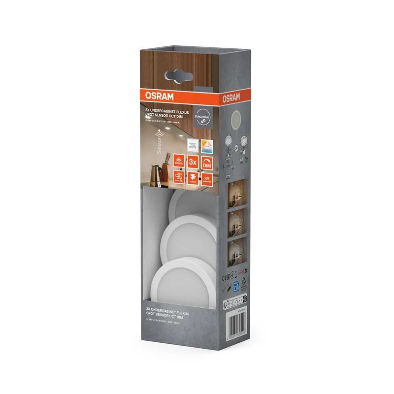 OSRAM Luminaire sous meuble Flexus Spot 9,8W CCT dimmable Blanc
