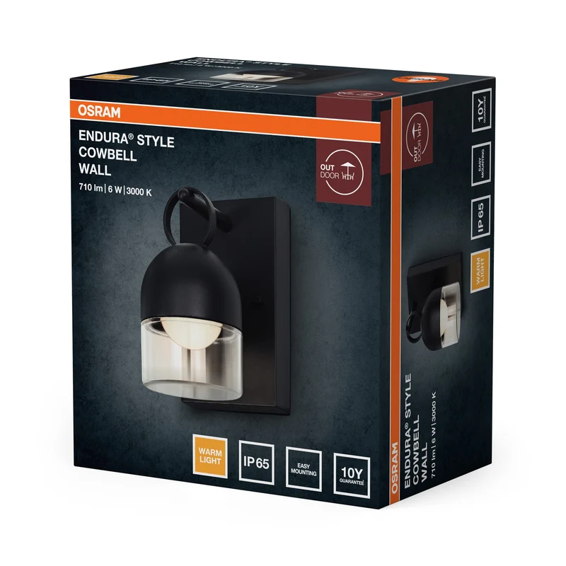 OSRAM ENDURA® Style Applique murale extérieure Cowbell IP65 6W Gris foncé
