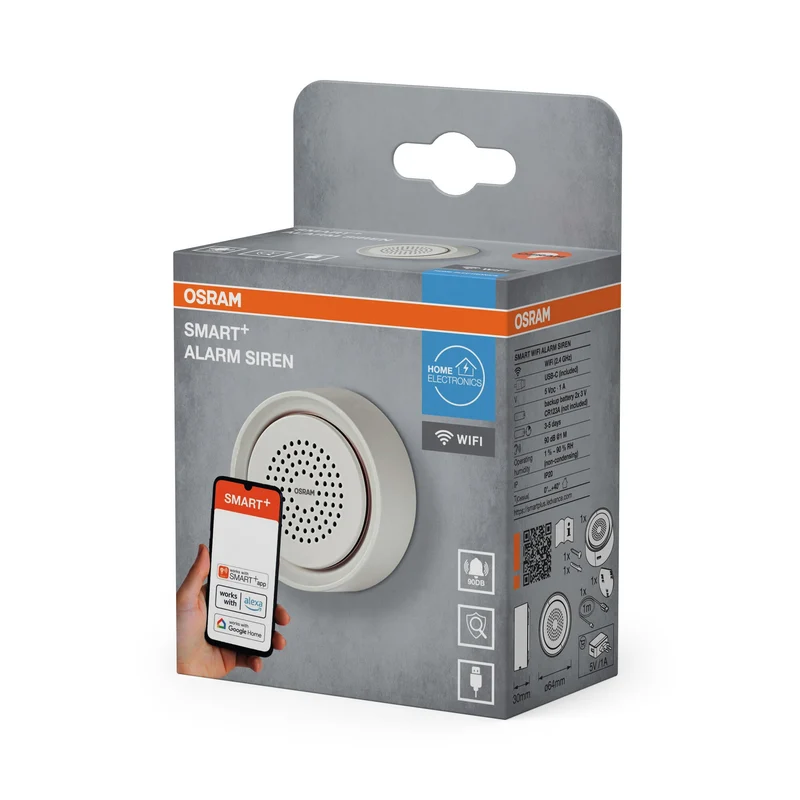 OSRAM SMART+ Sirène d'alarme avec technologie WiFi