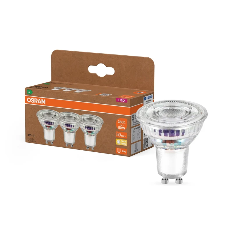 OSRAM Lampe LED EFFICIENCE ÉNERGÉTIQUE Réflecteur 2W 827 GU10