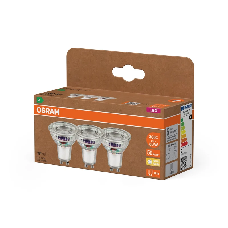 OSRAM Lampe LED EFFICIENCE ÉNERGÉTIQUE Réflecteur 2W 827 GU10