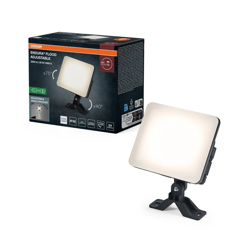 OSRAM ENDURA® Projecteur extérieur réglable 20W 840 Noir