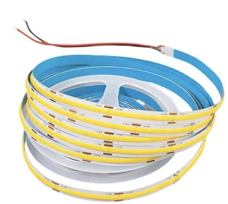 8MM Wide CRI90 COB Flexible LED Strip Light - 12V / 24V | 320 / 480 LEDs/M | 3000K / 4000K / 6500K | 8mm PCB | CRI 90+ | Dot-Free Continuous Lighting | Non-Waterproof | for Cabinets,Kitchen Office Lighting | 5/50M