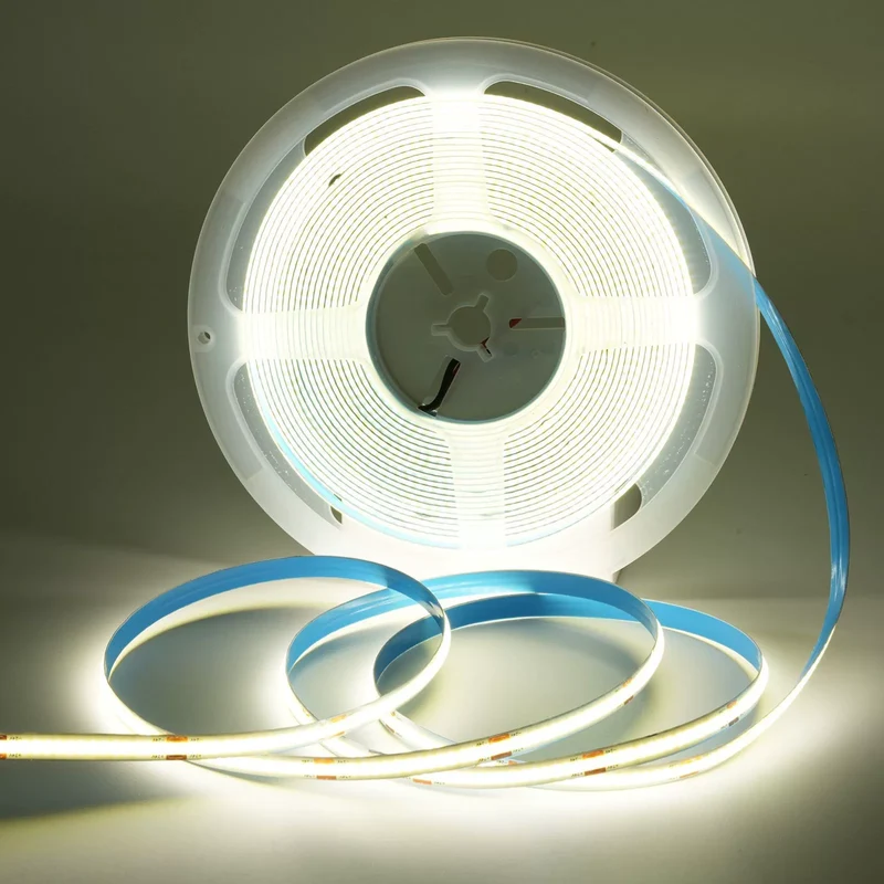 8MM Wide CRI90 COB Flexible LED Strip Light - 12V / 24V | 320 / 480 LEDs/M | 3000K / 4000K / 6500K | 8mm PCB | CRI 90+ | Dot-Free Continuous Lighting | Non-Waterproof | for Cabinets,Kitchen Office Lighting | 5/50M