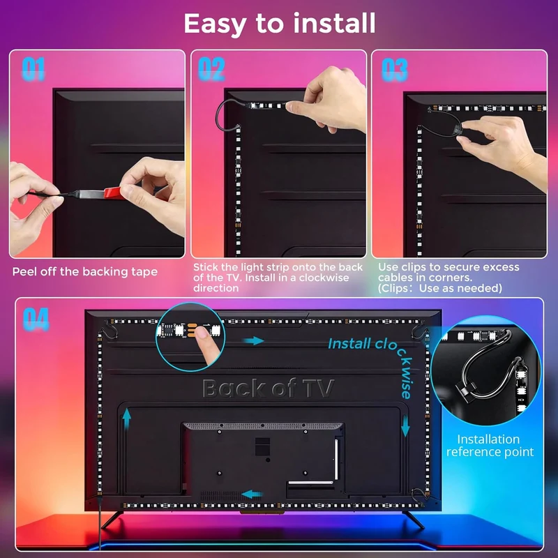 LightingWill CST3 HDMI 2.0 Sync Box TV Backlight Strip Kit - 9.8FT / 12.5FT / 16.4FT Smart RGBIC LED Strip Sync with Screen | Supports 4K@60Hz | 72 LEDs/m |Sync to Movies, Games | Compatible with PS5/Xbox/PC