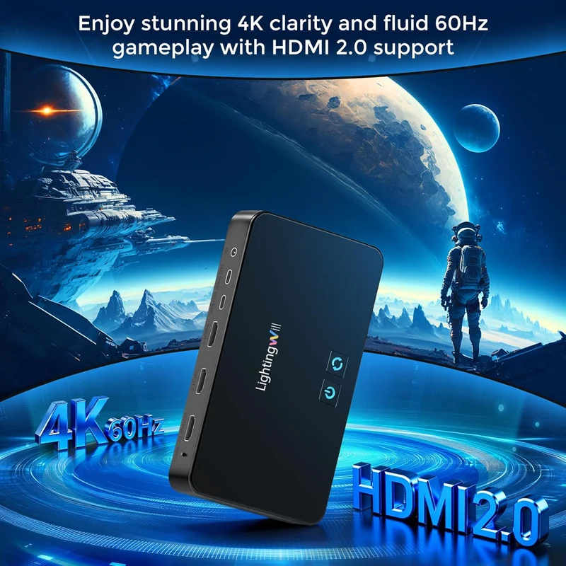 LightingWill CST3 HDMI 2.0 Sync Box TV Backlight Strip Kit - 9.8FT / 12.5FT / 16.4FT Smart RGBIC LED Strip Sync with Screen | Supports 4K@60Hz | 72 LEDs/m |Sync to Movies, Games | Compatible with PS5/Xbox/PC