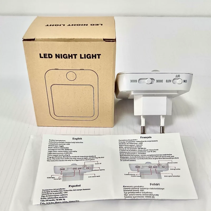 Plug-in LED Motion Sensor Night Light – US / EU Plug | Warm White / Daylight White | PIR Motion Activated LED Night Light for Hallway, Bedroom, Bathroom, Kitchen, Stairway | 2 / 4 / 10-Pack
