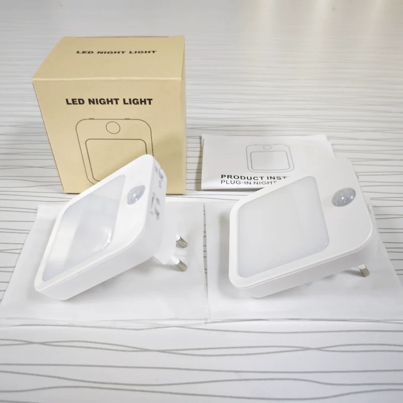 Plug-in LED Motion Sensor Night Light – US / EU Plug | Warm White / Daylight White | PIR Motion Activated LED Night Light for Hallway, Bedroom, Bathroom, Kitchen, Stairway | 2 / 4 / 10-Pack