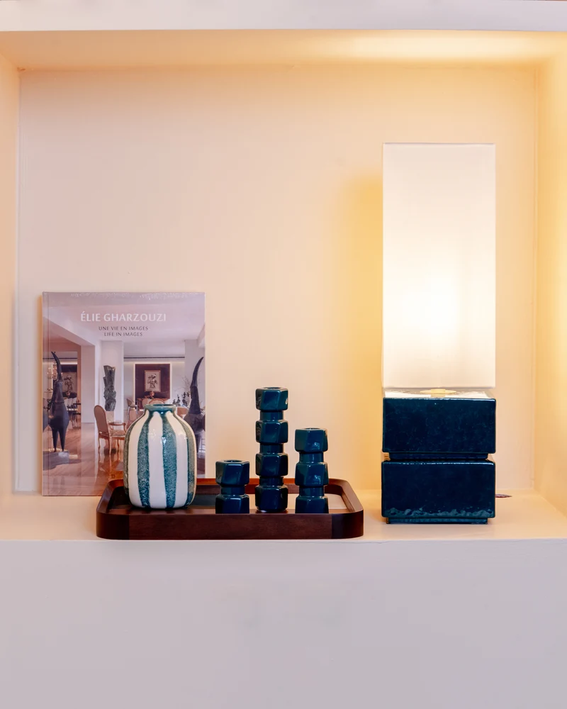 Lampe Tower - Bleu Sarah