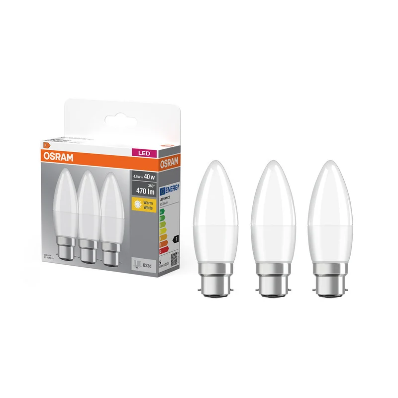 OSRAM LED BASE CLASSIC B 4.9W 827 Givré B22d