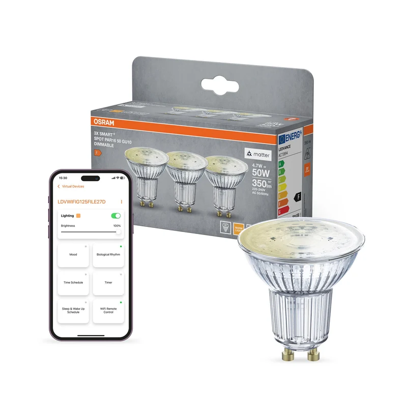 SMART+ MATTER SPOT GU10 Dimmable 4.7W 827 DIM GU10 TRIPLE PACK