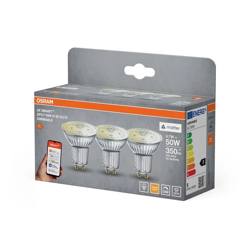 SMART+ MATTER SPOT GU10 Dimmable 4.7W 827 DIM GU10 TRIPLE PACK