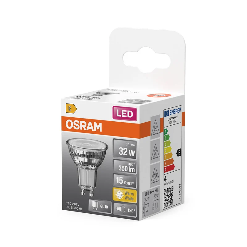 LED ÉTOILE PAR16 3.1W 827 GU10