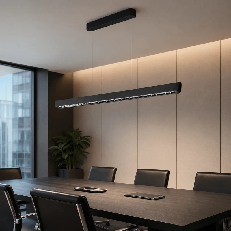 Suspension Linéaire LED 36W CCT Faisceau Concentré 60° Noir 120cm