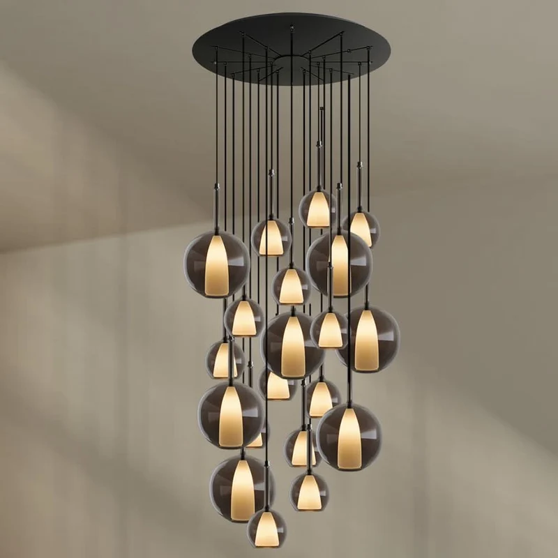 s.luce Belluna Galerieleuchte 20-flammig Ø 120cm Baldachin