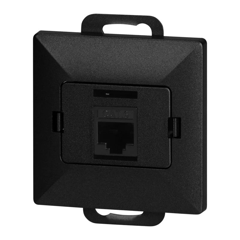 Prise Internet RJ45 Cat.6 Encastrée - Noir