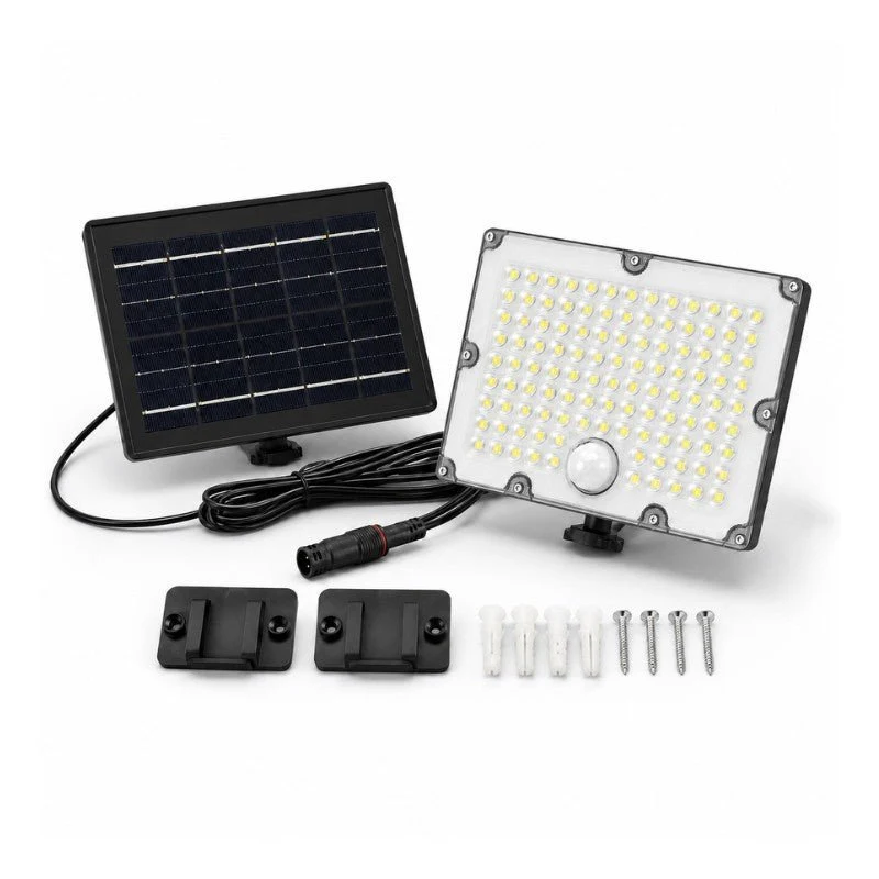 Pack de 40 - Projecteur Led Solaire Extérieur 9W IP65 3-CCT Détecteur de Lumière et de Mouvement