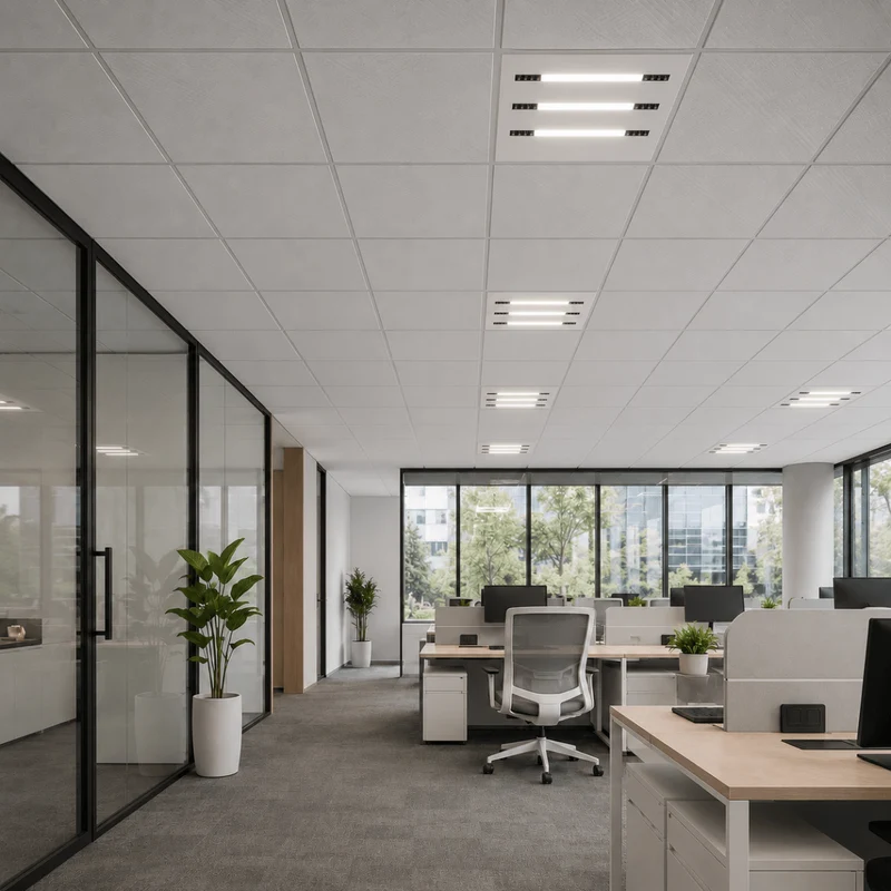 Panneau LED Grille 3 Lignes Modulaire 60x60 40W Blanc - Pack de 2