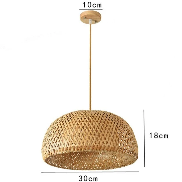 LAMPE SUSPENDUE EN FIL DE BAMBOU