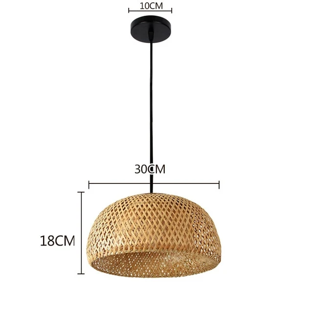 LAMPE SUSPENDUE EN FIL DE BAMBOU