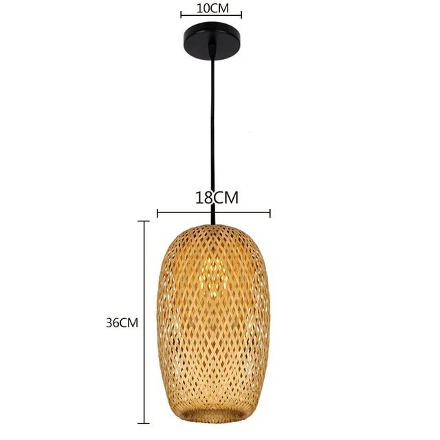 LAMPE SUSPENDUE EN FIL DE BAMBOU