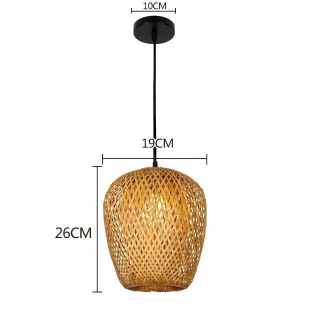LAMPE SUSPENDUE EN FIL DE BAMBOU