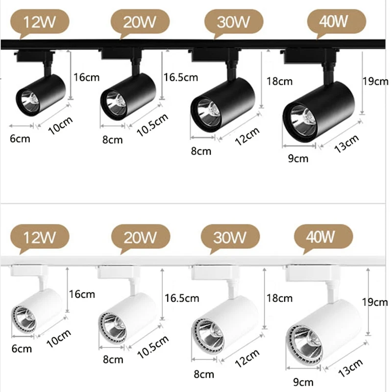 LAMPE SPOT SUR RAIL ALU