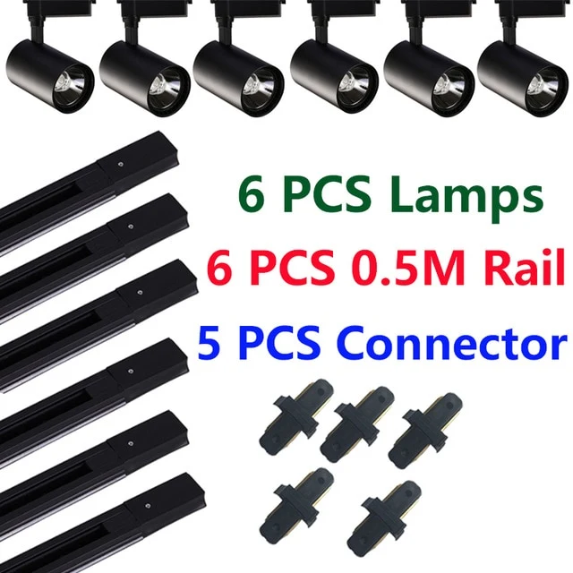 LAMPE SPOT SUR RAIL ALU