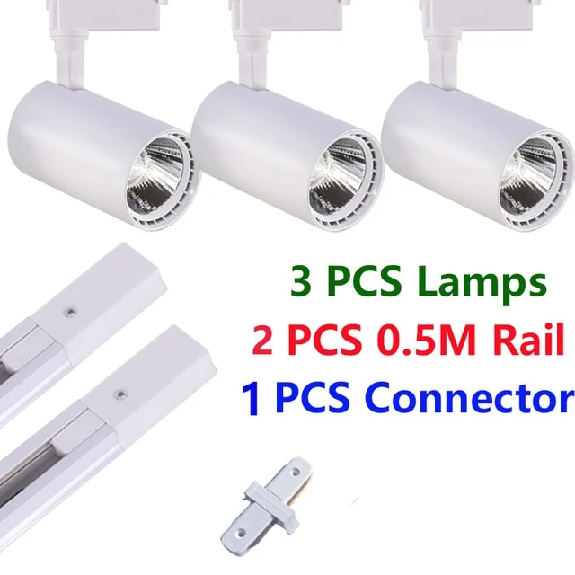 LAMPE SPOT SUR RAIL ALU