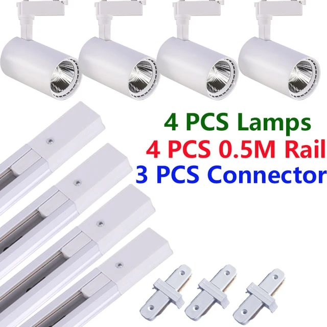 LAMPE SPOT SUR RAIL ALU