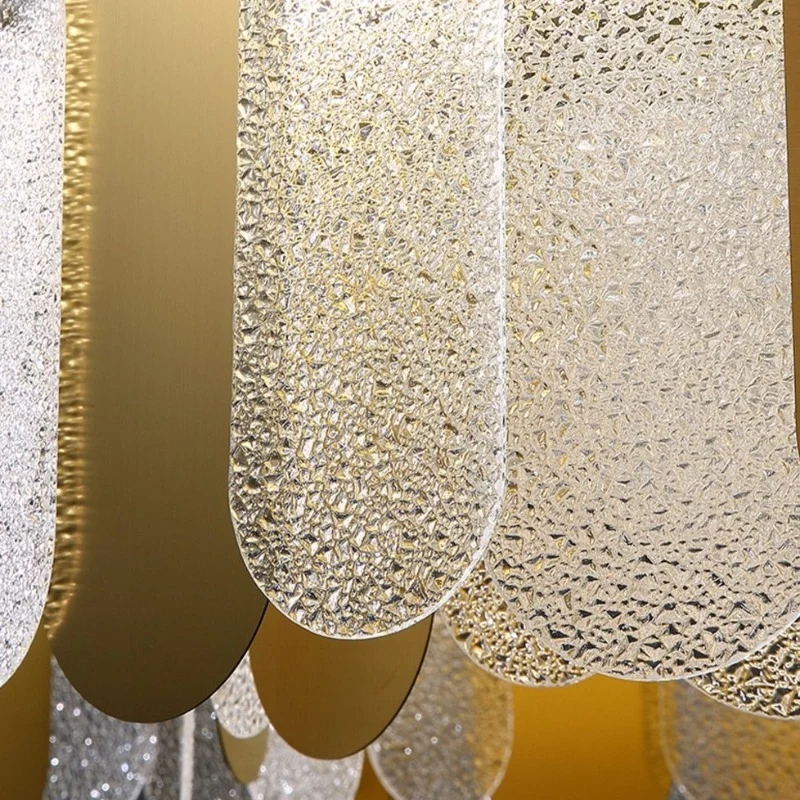 LUSTRE EN VERRE ART-DÉCO