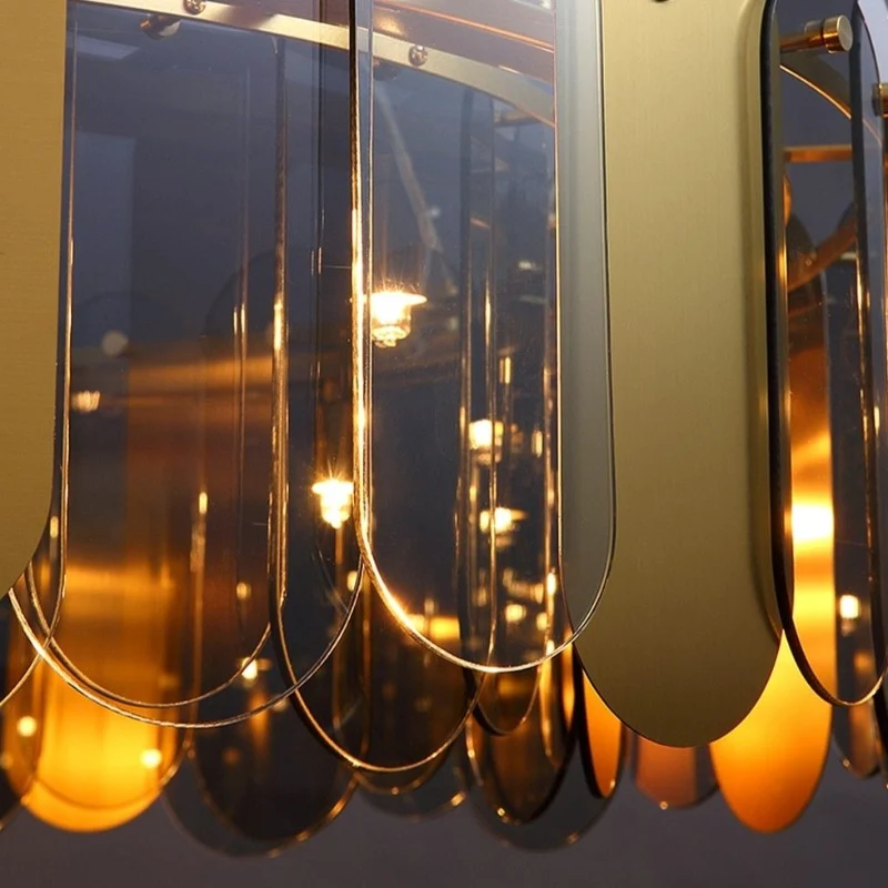 LUSTRE EN VERRE ART-DÉCO