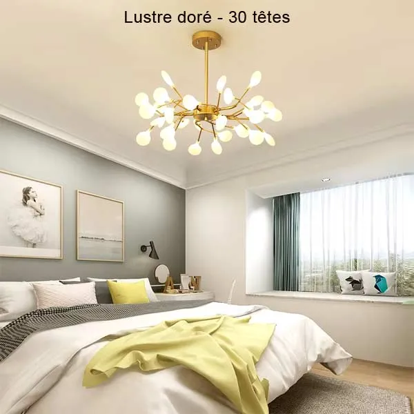 LUSTRE BOULE DE GUI A EFFET WOUAW