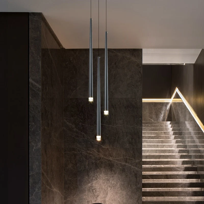 LUSTRE NOIR MODERNE