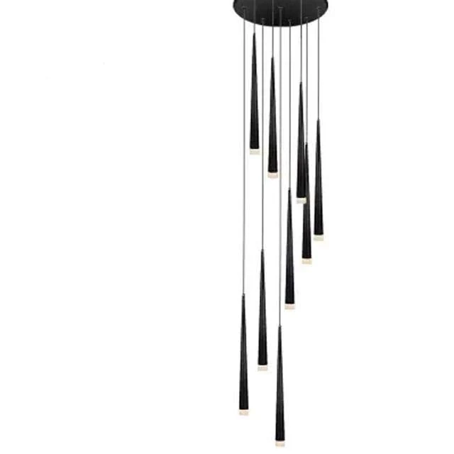 LUSTRE NOIR MODERNE
