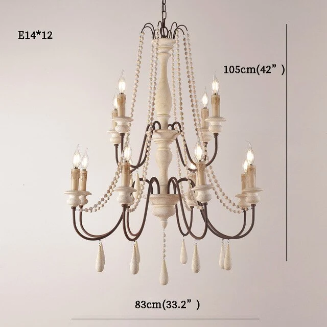 LUSTRE RÉTRO EN BOIS