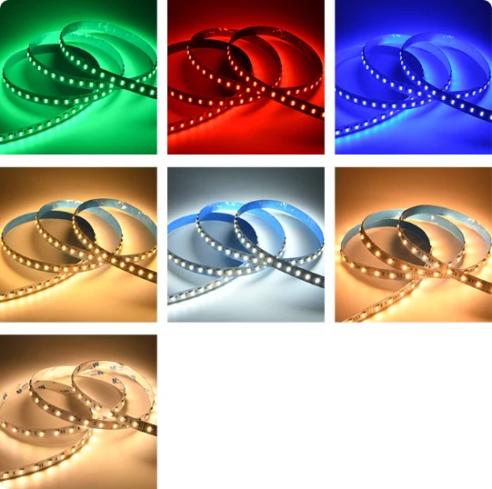12MM Wide RGBCCT LED Strip Light - DC12V / 24V | 5-In-1 SMD5050-60 LEDs/M | IP00 / IP65 / IP67 | for Mirror, Kitchen Cabinet, Bedroom | 5/50M