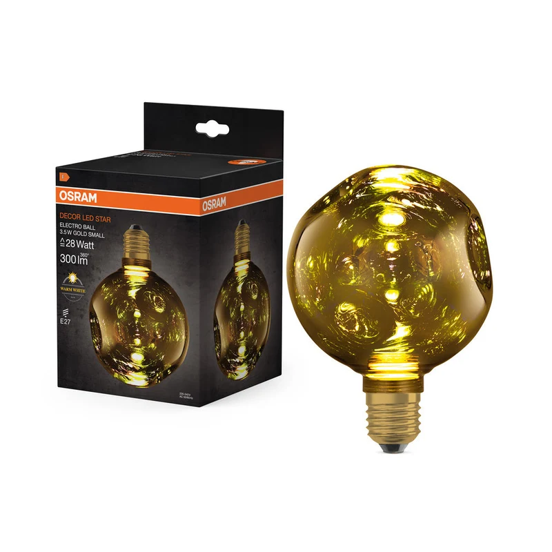LAMPE LED DÉCORATIVE EN VERRE ÉLECTRO EN PETIT OR