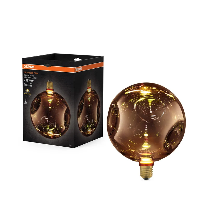 LAMPE LED DÉCORATIVE EN VERRE ÉLECTRO EN GRANDE ROSE EN VERRE ÉLECTRO