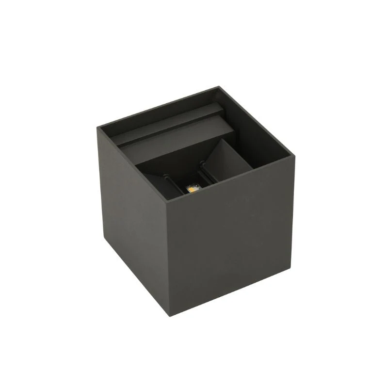 Applique Murale Graphite Grise 12W Double Faisceau IP65 Cube