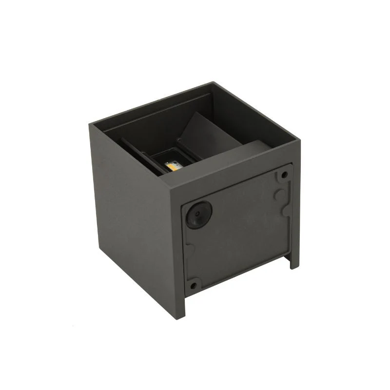 Applique Murale Graphite Grise 12W Double Faisceau IP65 Cube