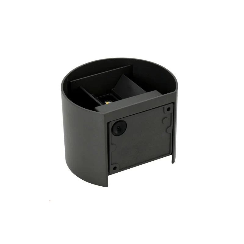 Applique Murale Graphite Grise 12W Double Faisceau IP65 Ovale