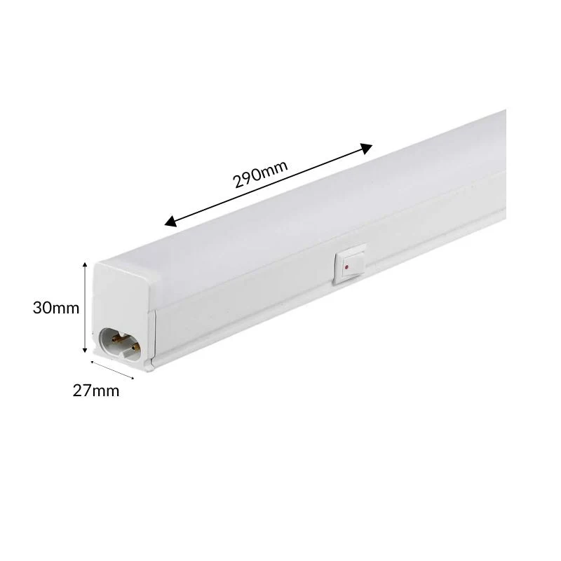 Tube Néon LED T5 30cm 4W 2 Têtes avec Interrupteur - Garantie 6 ans