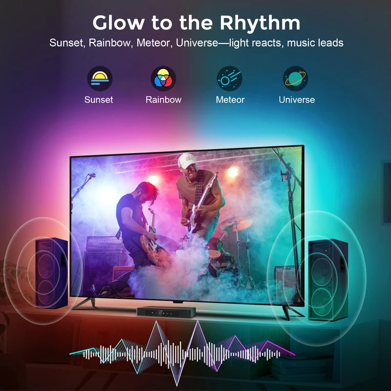 LightingWill CST2 HDMI 2.0 Sync Box TV Backlight Kit - 9.8FT / 12.5FT / 16.4Ft Smart RGBIC LED Lights Sync with TV | Supports 4K@60Hz | Sync to Movies, Games | Compatible with PS5/Xbox/PC