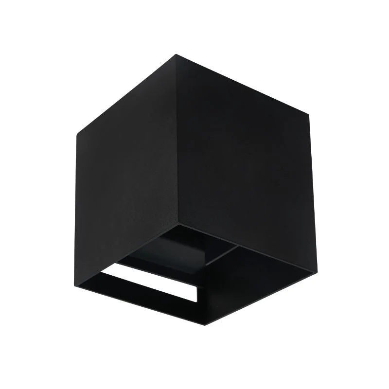 Applique Murale Noire IP65 Cube pour Ampoule G9